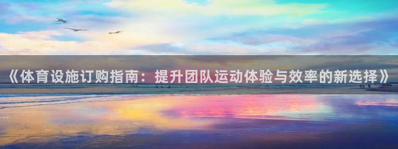 意昂体育4娱乐：《体育设施订购指南：提升团队运动体验