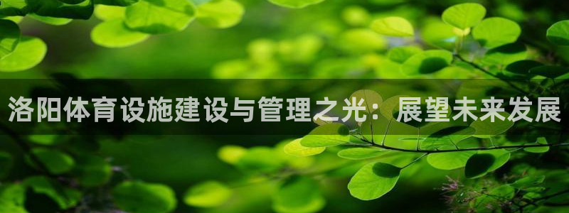 意昂体育4平台注册：洛阳体育设施建设与管理之光：展望