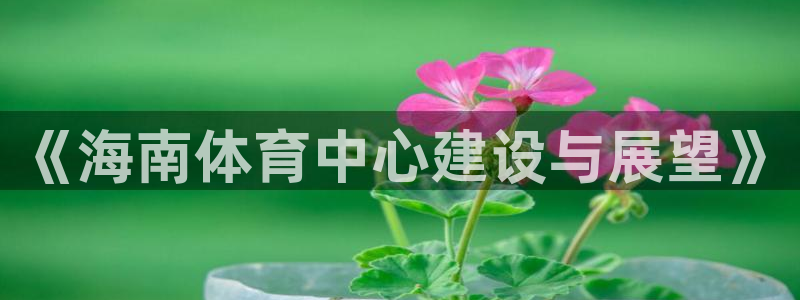 意昂4集团logo：《海南体育中心建设与展望》